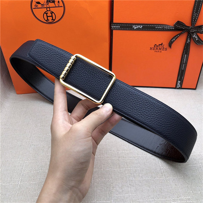 Hermes Code 32/38 reversible belt Togo Navy High