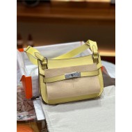 Hermes Jypsiere Mini Swift Leather WAX Yellow Silver/Gold-Metal High