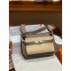 Hermes Jypsiere Mini Swift Leather WAX Etoupe Silver/Gold-Metal High