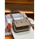 Hermes Jypsiere Mini Swift Leather WAX Etoupe Silver/Gold-Metal High