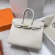 Hermes Birkin Sellier Bag 25cm Epsom Leather WAX Cream Gold-Metal High