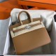 Hermes Birkin Sellier Bag 25cm Epsom Leather WAX Gold Silver-Metal High