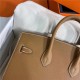 Hermes Birkin Sellier Bag 25cm Epsom Leather WAX Gold Silver-Metal High