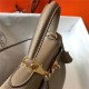 Hermes Kelly 25/28cm Retourne Bag Togo Leather In Tourterelle WAX High