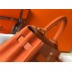 Hermes Kelly 25/28cm Retourne Bag Togo Leather In Orange WAX High