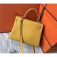 Hermes Kelly 25/28cm Retourne Bag Togo Leather In Yellow WAX High