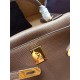 Hermes Kelly 25/28cm Retourne Bag Calfskin In Etoupe High