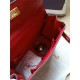 Hermes Kelly 25/28cm Retourne Bag Calfskin In Red High