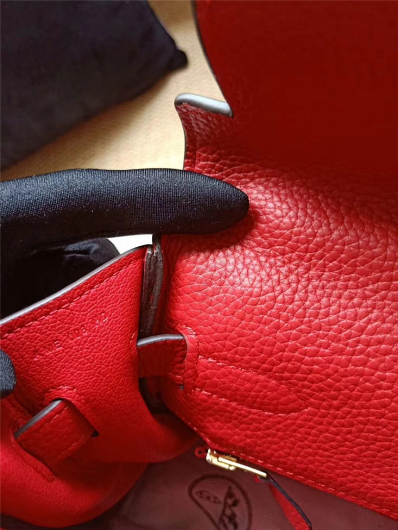 Hermes Kelly 25/28cm Retourne Bag Calfskin In Red High