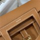 Hermes Halzan 22/25cm Bag Clemence Leather WAX In Gold High