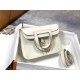 Hermes Halzan 22/25cm Bag Clemence Leather WAX In Craie High