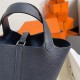 Hermes Picotin Lock 18/22 Bag Togo Leather In Bleu Nuit-Silver WAX High