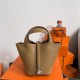 Hermes Picotin Lock 18/22 Bag Togo Leather In Biscuit-Silver WAX High