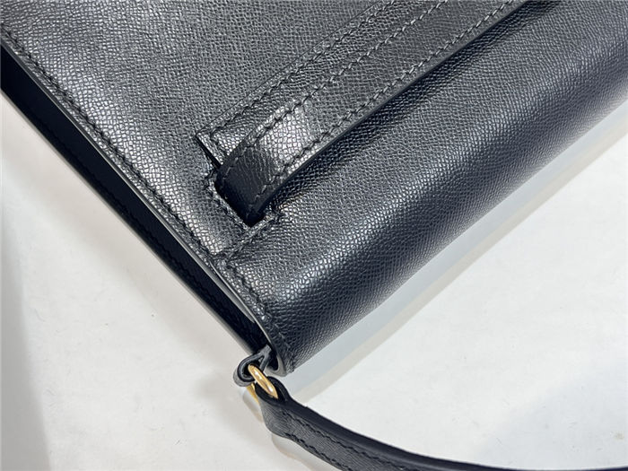 Hermes Kelly Elan 28cm Madame Leather Black Gold-Metal WAX High