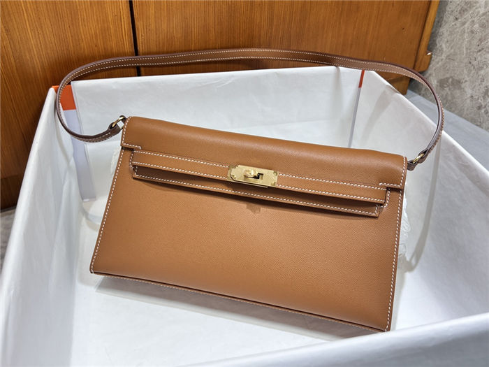 Hermes Kelly Elan 28cm Madame Leather Gold Gold-Metal WAX High