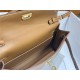 Hermes Kelly Elan 28cm Madame Leather Gold Gold-Metal WAX High