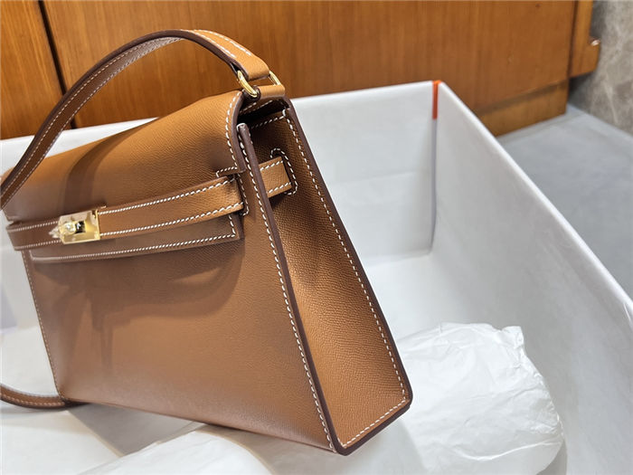 Hermes Kelly Elan 28cm Madame Leather Gold Gold-Metal WAX High