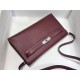 Hermes Kelly Elan 28cm Madame Leather Bordeaux Silver-Metal WAX High