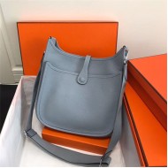 Hermes Evelyne III PM Bag Calfskin In Grey-Blue High