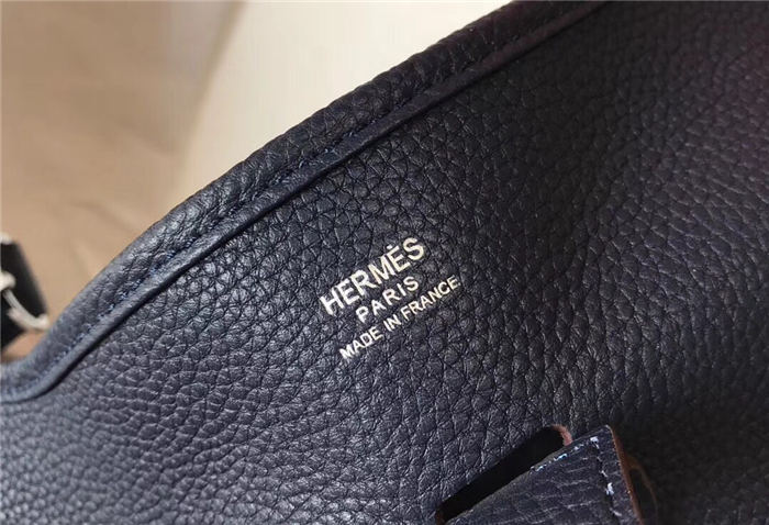 Hermes Evelyne III PM Bag Calfskin In Navy High