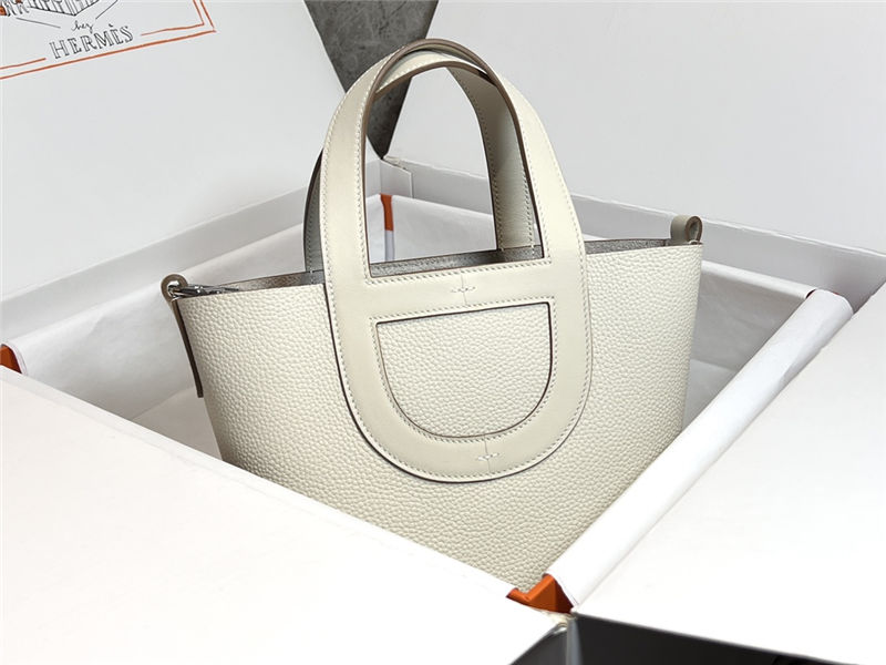 Hermes In-The-Loop 18 Handbag WAX Craie Silver-Metal High