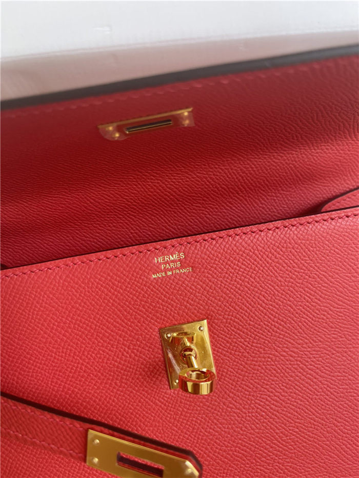 Hermes Kelly Sellier 25 Epsom WAX Red High