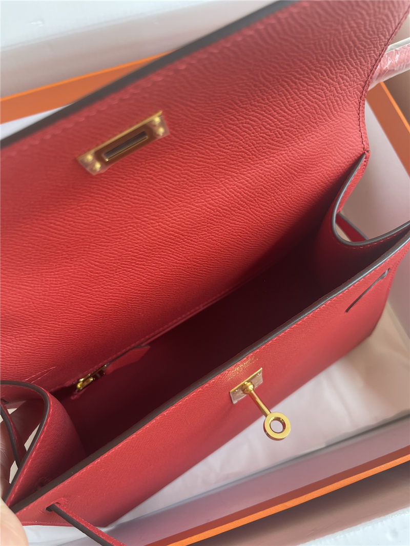 Hermes Kelly Sellier 25 Epsom WAX Red High