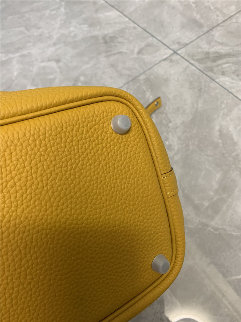 Hermes Picotin 18 Bag Clemence Leather In Yellow High