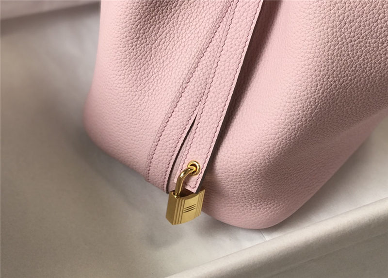 Hermes Picotin Lock 18/22 Bag Togo Leather In Rose Saiura WAX High