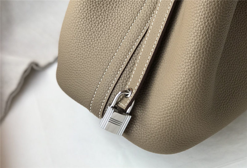 Hermes Picotin Lock 18/22 Bag Togo Leather In Trench-Silver WAX High