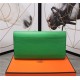 Hermes Constance Long Wallet Calfskin In Green High