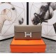 Hermes Constance Long Wallet Calfskin In Tourterelle High