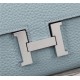 Hermes Constance Long Wallet Calfskin In Grey-Blue High