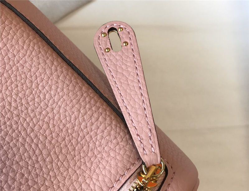 Hermes Lindy Mini Bag Calfskin Leather In Pink High