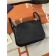 Hermes Lindy 26/30cm Bag Clemence Leather In Black Gold-Metal High