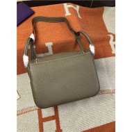 Hermes Lindy 26/30cm Bag Clemence Leather In Etoupe Gold-Metal High