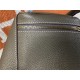 Hermes Lindy 26/30cm Bag Clemence Leather In Etoupe Gold-Metal High