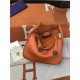 Hermes Lindy 26/30cm Bag Clemence Leather In Orange Gold-Metal High