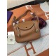 Hermes Lindy 26/30cm Bag Clemence Leather In Tan Gold-Metal High