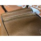 Hermes Lindy 26/30cm Bag Clemence Leather In Tan Gold-Metal High