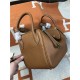 Hermes Lindy 26/30cm Bag Clemence Leather In Tan Gold-Metal High