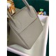 Hermes Lindy 26/30cm Bag Clemence Leather In Tourterelle Gold-Metal High