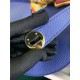 Hermes Lindy 26/30cm Bag Clemence Leather In Royal Blue Gold-Metal High