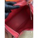 Hermes Lindy 26/30cm Bag Calfskin In Red Gold/Silver-Metal High