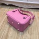 Hermes Lindy 26/30cm Bag Clemence Leather In Pink Silver-Metal High