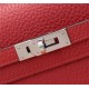 Hermes Kelly Classic Wallet Calfskin In Red High