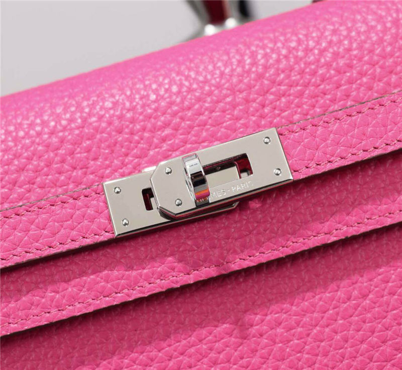 Hermes Kelly Classic Wallet Calfskin In Fuchsia High