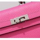 Hermes Kelly Classic Wallet Calfskin In Fuchsia High