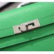 Hermes Kelly Classic Wallet Calfskin In Green High