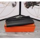 Hermes Kelly Classic Wallet Calfskin In Black High